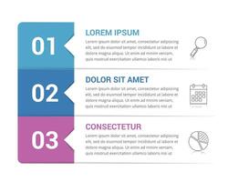 Infographic template with 3 steps, workflow, process chart vector