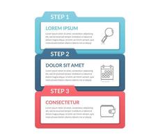 Infographic Template with 3 Steps vector