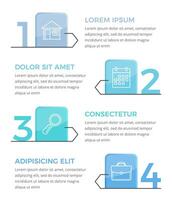 Infographic template with 4 options vector