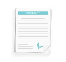 Document with signature vector