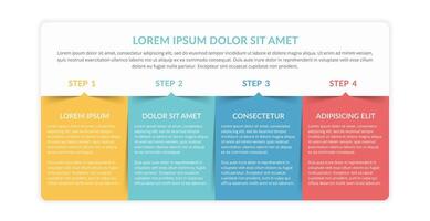 Infographic template with 4 elements for your text vector