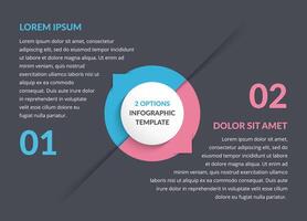 Infographic template with two steps or options vector