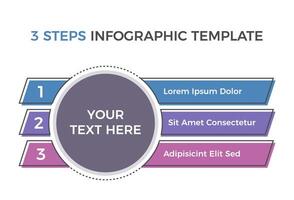 Infographic template with 3 steps or options vector