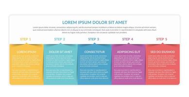 Infographic template with 5 elements for your text vector