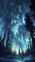 Star-Filled Night Sky With Clouds photo