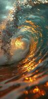 Close Up of Ocean Wave photo