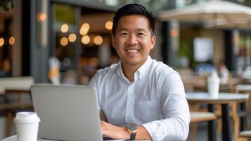Man Working on Laptop photo