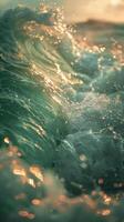 Close Up of Ocean Wave photo