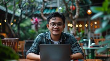 Man Working on Laptop photo