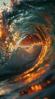 Close Up of Ocean Wave photo