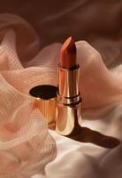 Close Up of Lipstick on Cloth photo