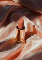 Close Up of Lipstick on Cloth photo