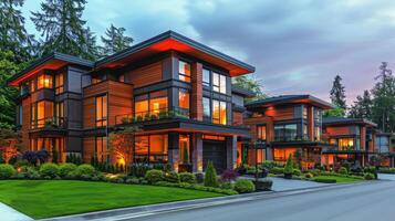Tall Orange Building With Balconies photo