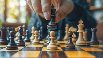 Person Engaged in a Chess Game photo