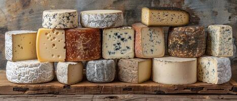 Stack of Cheese Blocks photo