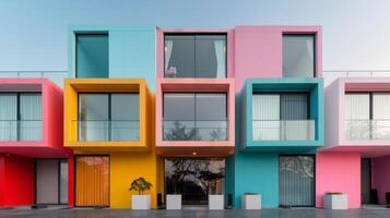 Modern Art Museum Design With Colorful Abstract Elements In An Urban Setting photo