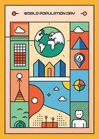 An artistic illustration of a colorful globe, buildings, and the number 12 vector