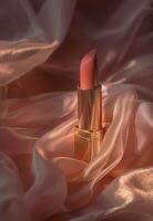 Close Up of Lipstick on Cloth photo