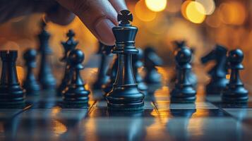 Person Engaged in a Chess Game photo
