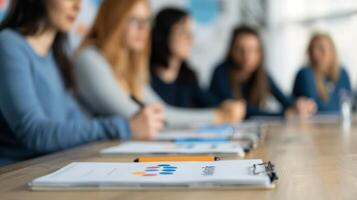 Business Meeting With Diverse Participants in Modern Conference Room photo