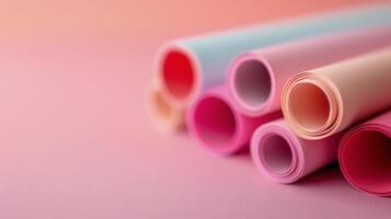 Pink Notebook and Pen on Soft Pink Surface in Minimalist Setting photo