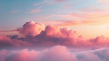 Pink Clouds Over Calm Water at Sunrise photo
