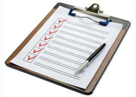 checklist clipboard with pen isolated transparent png