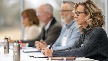 Business Meeting With Diverse Participants in Modern Conference Room photo