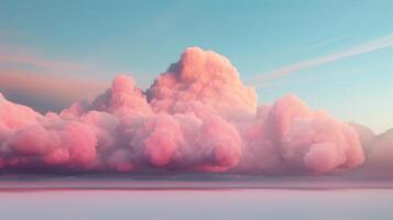 Pink Clouds Over Calm Water at Sunrise photo