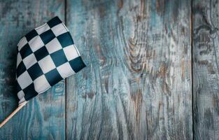 Weathered Blue and White Painted Wooden Planks With a Rustic Appearance photo