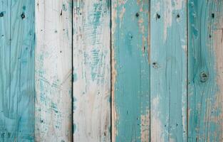 Weathered Blue and White Wooden Planks in Rustic Setting photo