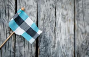 Weathered Blue and White Painted Wooden Planks With a Rustic Appearance photo