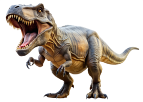 Ferocious T-rex roaring with sharp teeth, isolated transparent png
