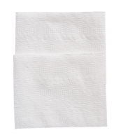 Top view of two folded tissue paper in stack isolated with clipping path in file format png