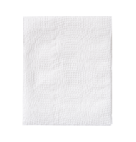 Top view of folded tissue paper isolated with clipping path in file format png
