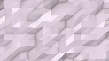 White abstract low poly triangle background video