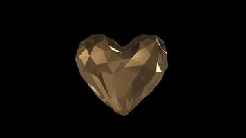 Low Poly Heart Animation with alpha channel video