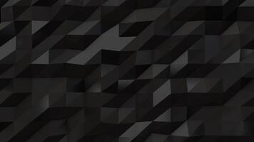 Black abstract low poly triangle background video