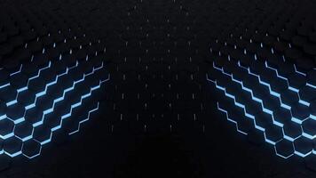 VJ loop hexagon glow digital background video