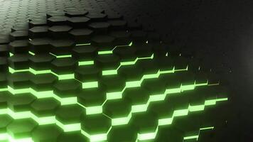 VJ loop hexagon glow digital background video