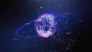 Abstract world of space in the form of plexus video