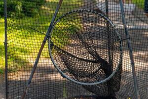 net with a hole in the middle of it photo