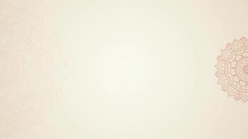 Simple Blank Elegant Mandala Animation On Plain Horizontal Background With Delicate Patterns and Soft Tones video