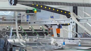 Sophisticated automated system for the classification of metal sheets in a furniture production facility. video