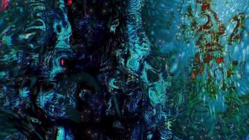 Abstract background with mysterious underwater movement. video