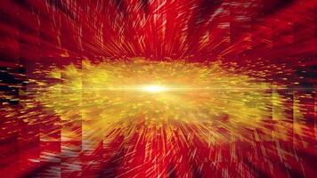abstrakt bakgrund i de form av en fe- visa med partiklar flygande ut från de Centrum. video
