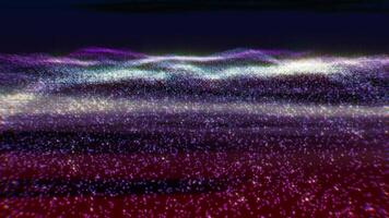 Abstract background in the form of glowing particles depicting the movement of sand in the desert. video