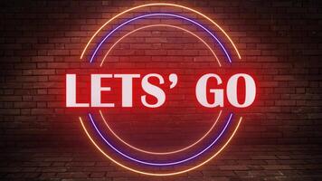 LET'S GO TITLE WITH NEON EFFECT ANIMATION video