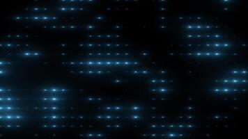 Abstract loop glowing blue disco wall with light bulbs abstract background video