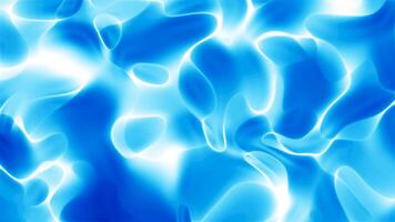 Seamless vibrant blue abstract background resembling water waves with smooth loop, flowing patterns and light reflections. video